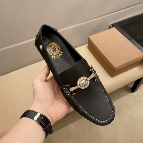 Replica Versace Leather Shoes For Men #1050106 $72.00 USD for Wholesale