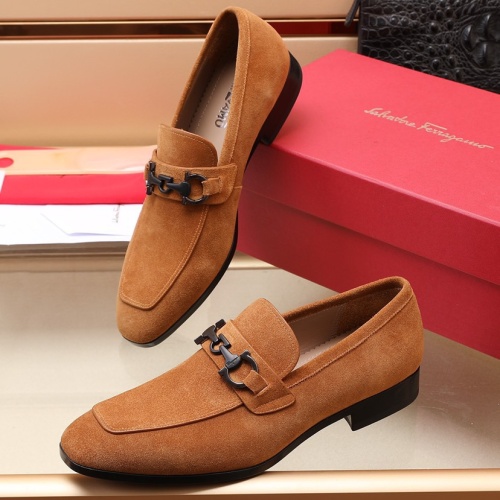 Salvatore Ferragamo Leather Shoes For Men #1050136 $125.00 USD, Wholesale Replica Salvatore Ferragamo Leather Shoes