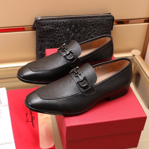 Replica Salvatore Ferragamo Leather Shoes For Men #1050139 $125.00 USD for Wholesale