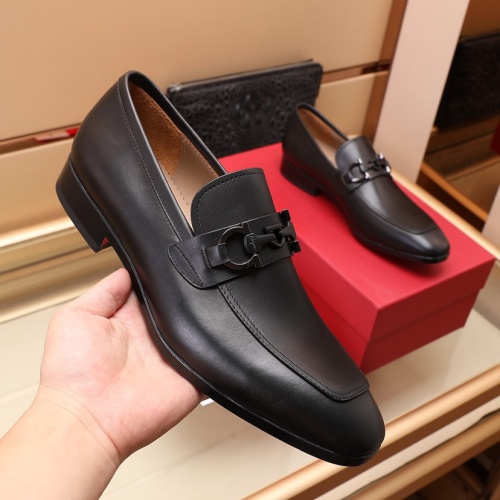 Replica Salvatore Ferragamo Leather Shoes For Men #1050140 $125.00 USD for Wholesale