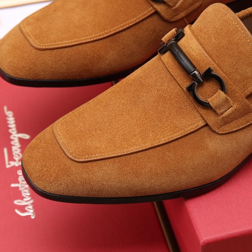 Replica Salvatore Ferragamo Leather Shoes For Men #1050142 $125.00 USD for Wholesale
