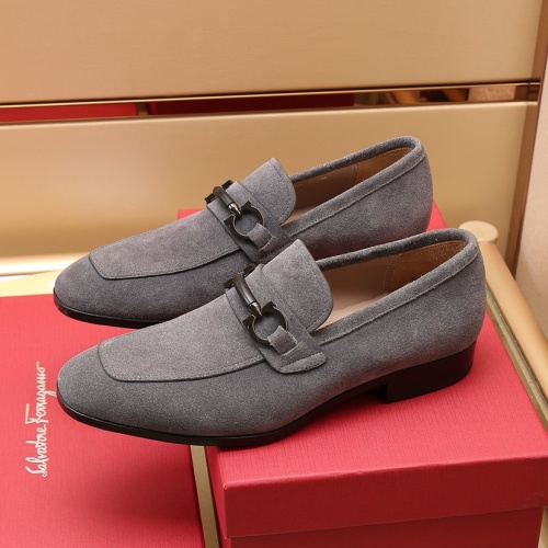 Replica Salvatore Ferragamo Leather Shoes For Men #1050143 $125.00 USD for Wholesale
