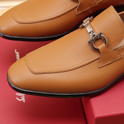 Replica Salvatore Ferragamo Leather Shoes For Men #1050145 $125.00 USD for Wholesale