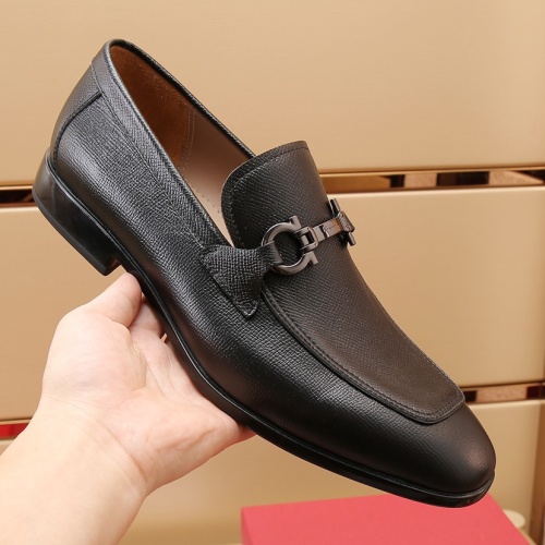 Replica Salvatore Ferragamo Leather Shoes For Men #1050146 $125.00 USD for Wholesale