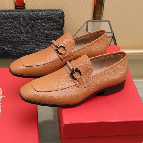 Replica Salvatore Ferragamo Leather Shoes For Men #1050147 $125.00 USD for Wholesale