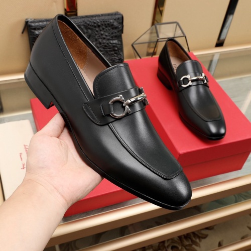 Replica Salvatore Ferragamo Leather Shoes For Men #1050149 $125.00 USD for Wholesale