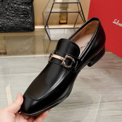 Replica Salvatore Ferragamo Leather Shoes For Men #1050150 $125.00 USD for Wholesale