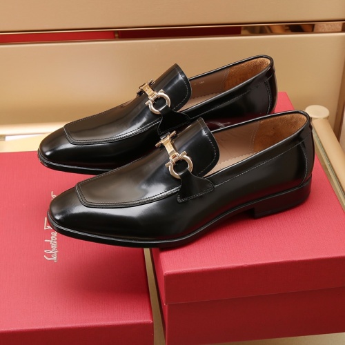 Replica Salvatore Ferragamo Leather Shoes For Men #1050152 $125.00 USD for Wholesale
