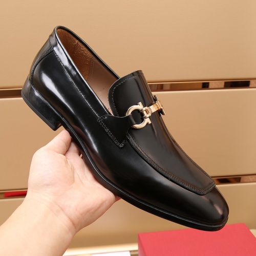 Replica Salvatore Ferragamo Leather Shoes For Men #1050152 $125.00 USD for Wholesale