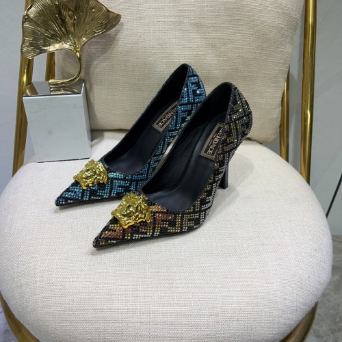 $132.00 USD Versace High-Heeled Shoes For Women #1051107