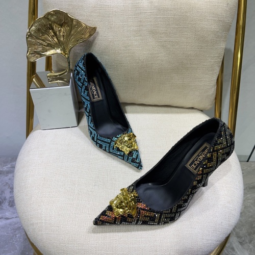 Replica Versace High-Heeled Shoes For Women #1051107 $132.00 USD for Wholesale