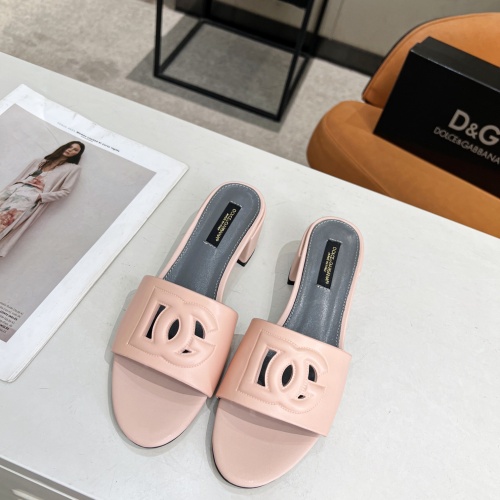 Replica Dolce & Gabbana D&G Slippers For Women #1051153 $85.00 USD for Wholesale