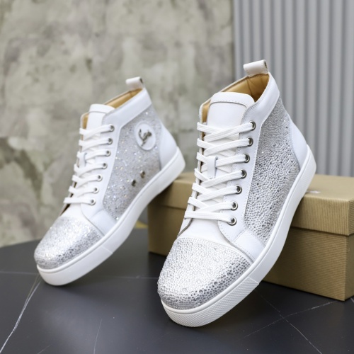 Christian Louboutin High Top Shoes For Men #1051188 $88.00 USD, Wholesale Replica Christian Louboutin High Top Shoes