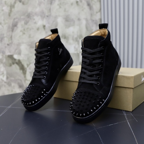 Christian Louboutin High Top Shoes For Men #1051193 $88.00 USD, Wholesale Replica Christian Louboutin High Top Shoes