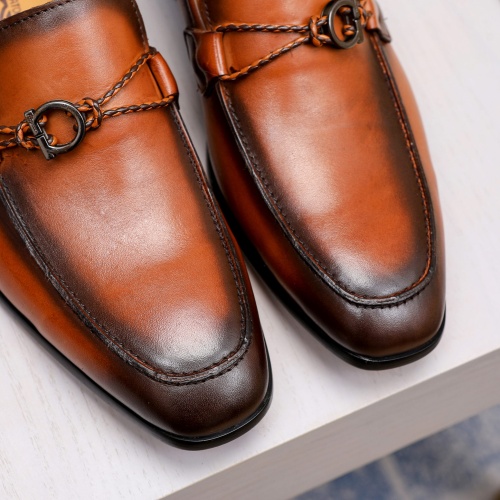 Replica Salvatore Ferragamo Leather Shoes For Men #1051194 $82.00 USD for Wholesale