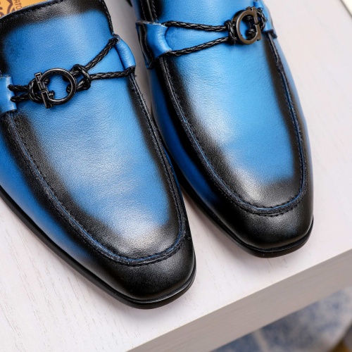 Replica Salvatore Ferragamo Leather Shoes For Men #1051195 $82.00 USD for Wholesale