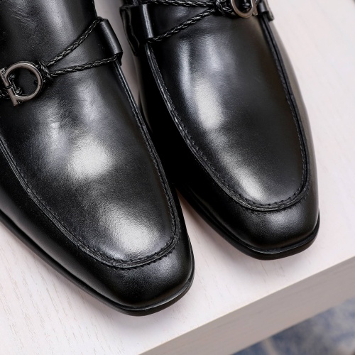 Replica Salvatore Ferragamo Leather Shoes For Men #1051196 $82.00 USD for Wholesale