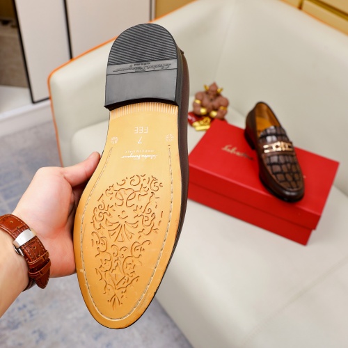 Replica Salvatore Ferragamo Leather Shoes For Men #1051199 $82.00 USD for Wholesale