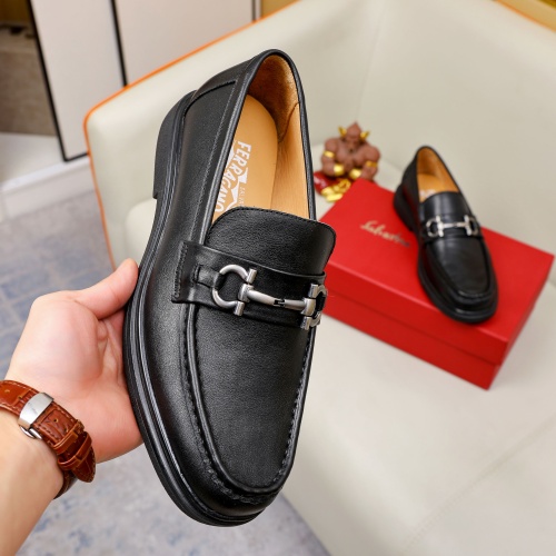 Replica Salvatore Ferragamo Leather Shoes For Men #1051202 $82.00 USD for Wholesale