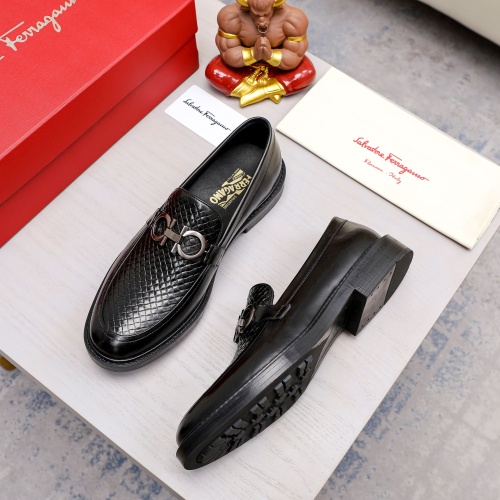 Replica Salvatore Ferragamo Leather Shoes For Men #1051203 $82.00 USD for Wholesale
