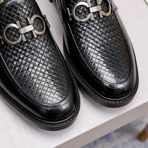 Replica Salvatore Ferragamo Leather Shoes For Men #1051203 $82.00 USD for Wholesale