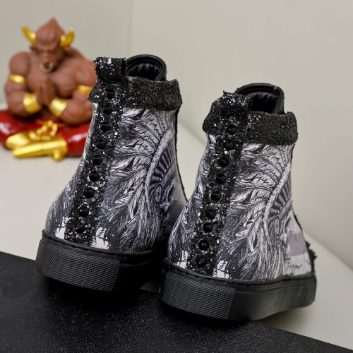 Replica Philipp Plein PP High Tops Shoes For Men #1051205 $96.00 USD for Wholesale