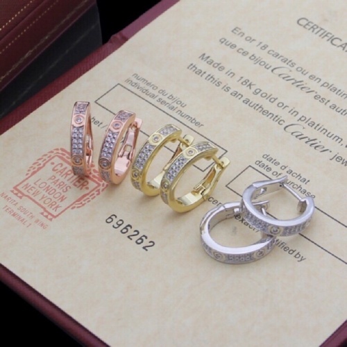 Replica Cartier Earrings For Women #1051293 $32.00 USD for Wholesale