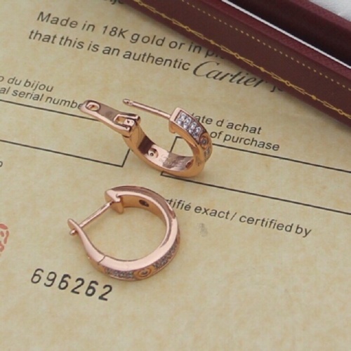Replica Cartier Earrings For Women #1051293 $32.00 USD for Wholesale