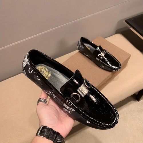 Replica Versace Leather Shoes For Men #1051938 $68.00 USD for Wholesale