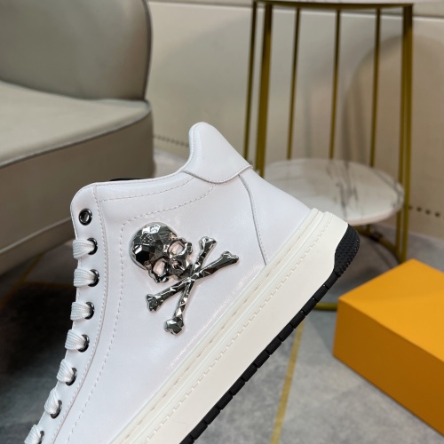 Replica Philipp Plein PP High Tops Shoes For Men #1051956 $82.00 USD for Wholesale