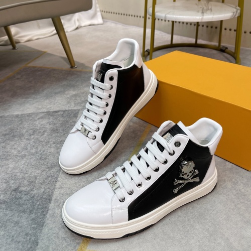 Philipp Plein PP High Tops Shoes For Men #1051957 $82.00 USD, Wholesale Replica Philipp Plein PP High Tops Shoes