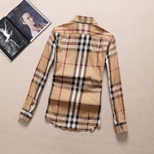 Replica Burberry Shirts Long Sleeved For Women #1052228 $36.00 USD for Wholesale