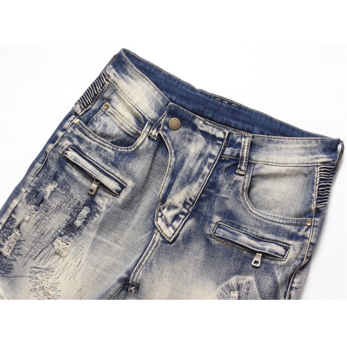 Replica Balmain Jeans For Men #1052292 $48.00 USD for Wholesale
