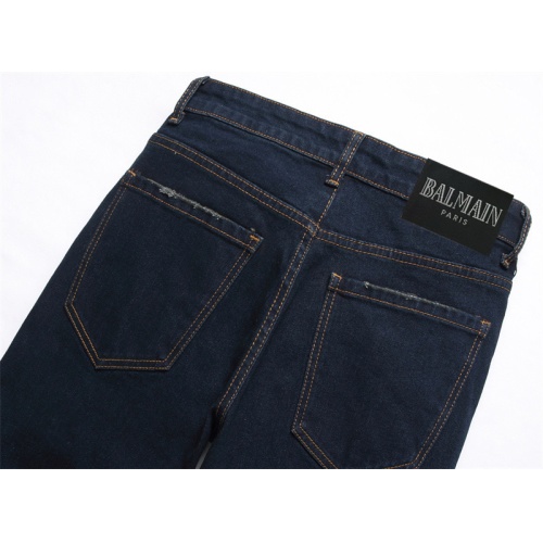 Replica Balmain Jeans For Men #1052300 $48.00 USD for Wholesale