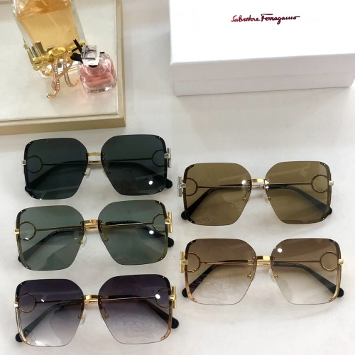 Replica Salvatore Ferragamo AAA Quality Sunglasses #1054070 $60.00 USD for Wholesale