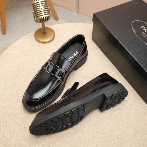 Replica Prada Leather Shoes For Men #1054335 $80.00 USD for Wholesale