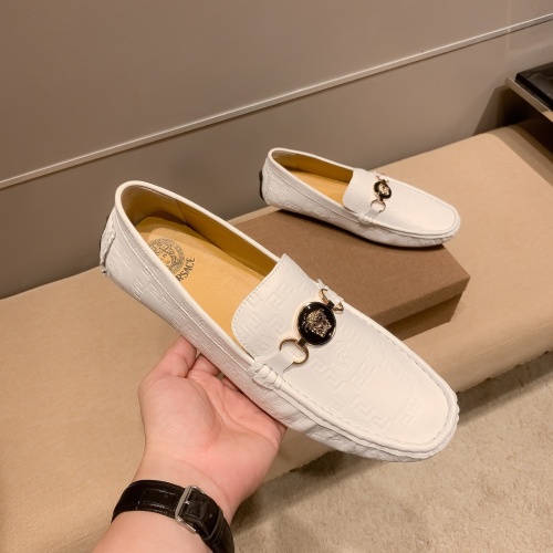 Replica Versace Leather Shoes For Men #1056174 $68.00 USD for Wholesale