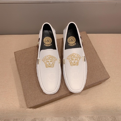 Replica Versace Leather Shoes For Men #1056182 $68.00 USD for Wholesale