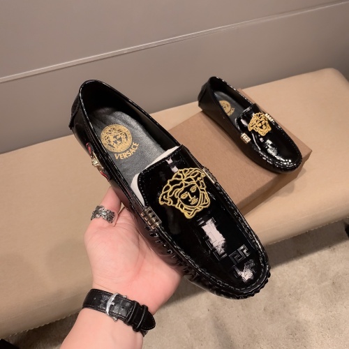 Replica Versace Leather Shoes For Men #1056188 $68.00 USD for Wholesale