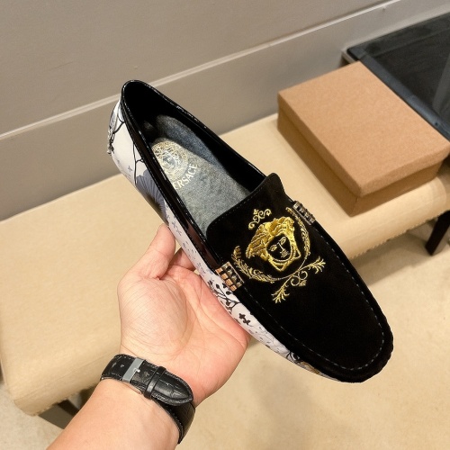 Replica Versace Leather Shoes For Men #1056190 $68.00 USD for Wholesale