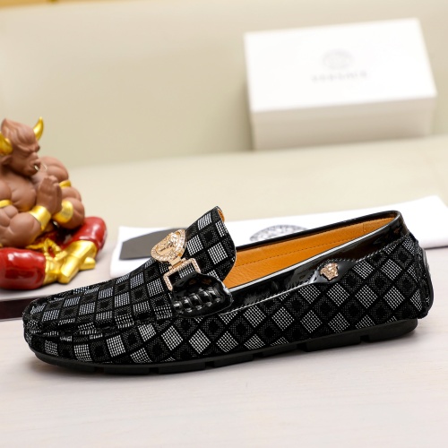 Replica Versace Leather Shoes For Men #1056306 $68.00 USD for Wholesale