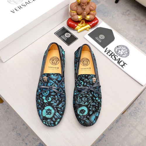 Replica Versace Leather Shoes For Men #1056307 $68.00 USD for Wholesale