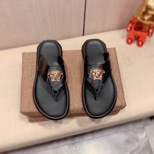 Replica Versace Slippers For Men #1057330 $52.00 USD for Wholesale