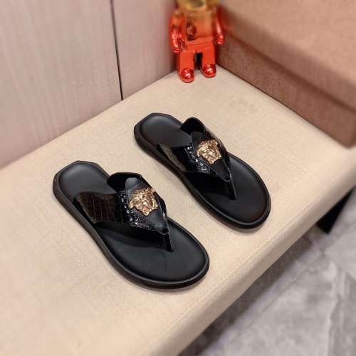 Replica Versace Slippers For Men #1057330 $52.00 USD for Wholesale