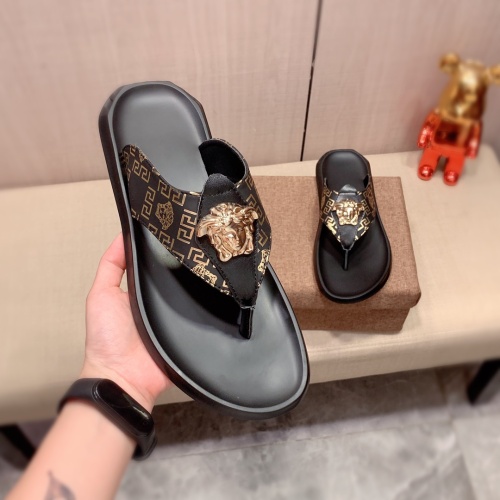 Replica Versace Slippers For Men #1057331 $52.00 USD for Wholesale