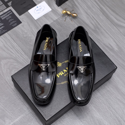 Replica Prada Leather Shoes For Men #1058167 $98.00 USD for Wholesale