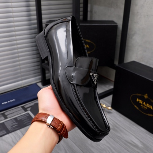 Replica Prada Leather Shoes For Men #1058167 $98.00 USD for Wholesale