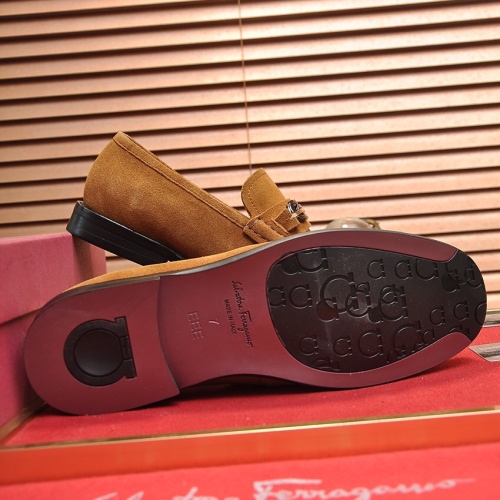 Replica Salvatore Ferragamo Leather Shoes For Men #1058198 $102.00 USD for Wholesale