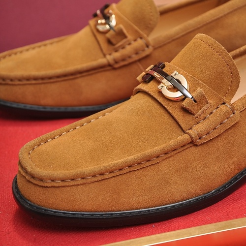 Replica Salvatore Ferragamo Leather Shoes For Men #1058198 $102.00 USD for Wholesale