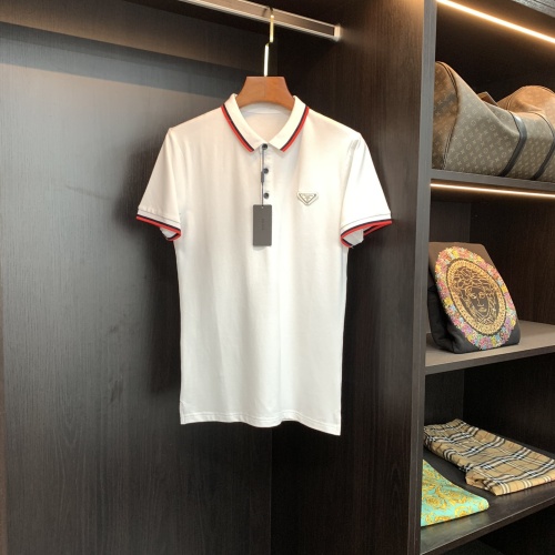 Prada T-Shirts Short Sleeved For Men #1058414 $40.00 USD, Wholesale Replica Prada T-Shirts